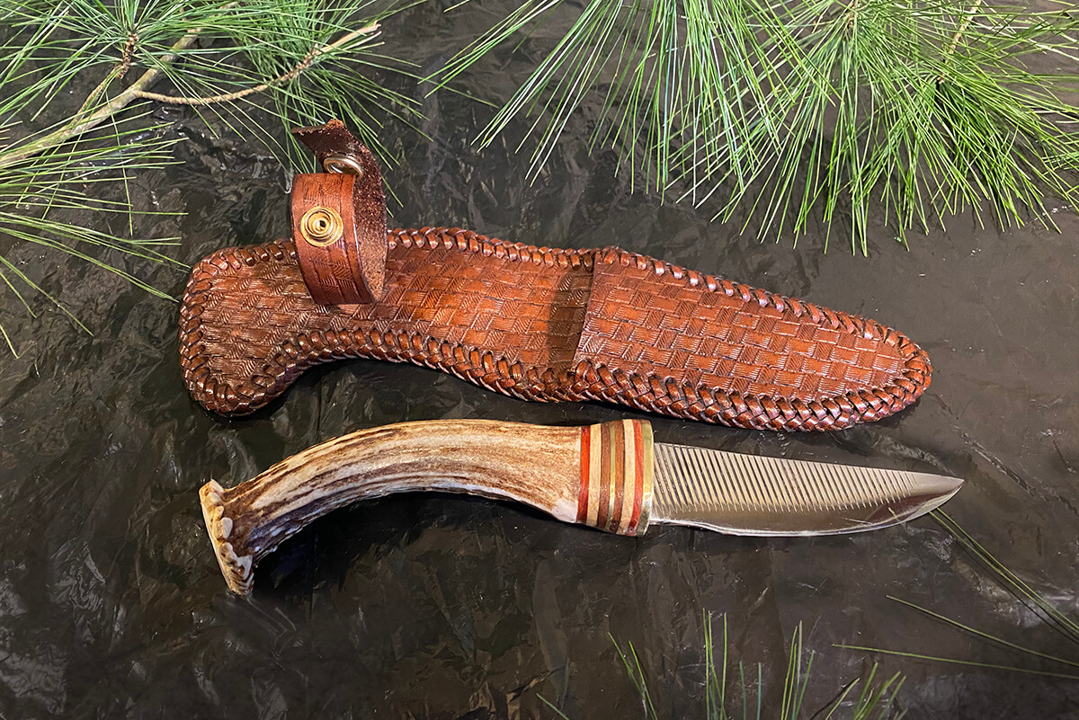 Deer Antler Handle and Farrier Rasp Blade